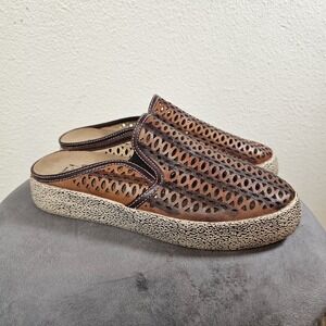 SPRING STEP‎ L'ARTISTE WOMENS SLIDE CLOG SHOES MULTICOLOR LEATHER UPPER SIZE 37